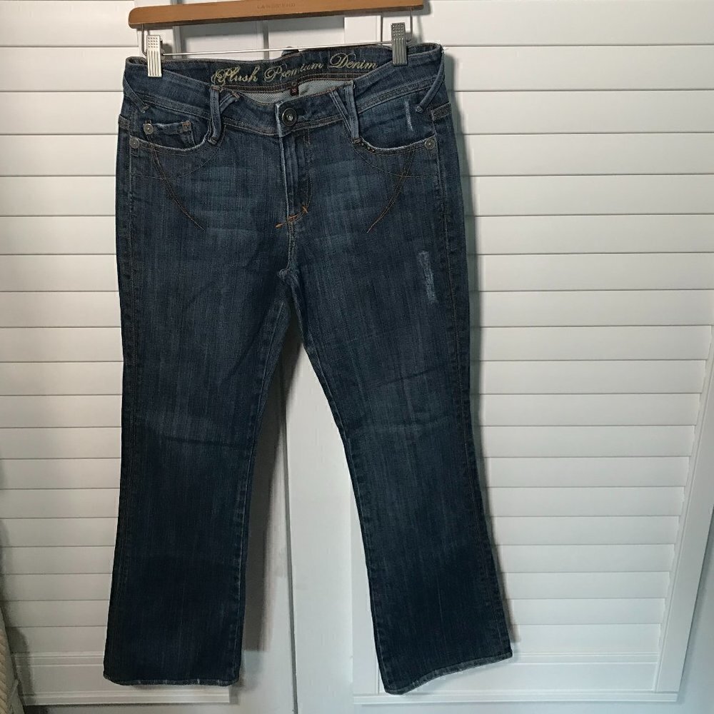 Plush Premium Denim med. wash bootcut jeans, 10